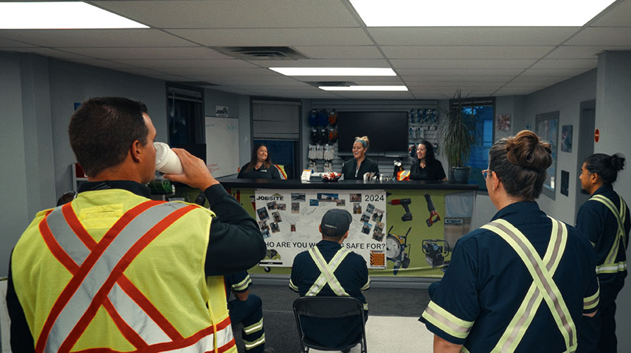 jobsite staff in office